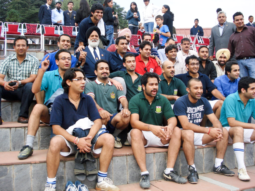 After the football match, the OC’s with the PTI Mr Gurdev Singh. Photo contributed by JATIN CHADHA 